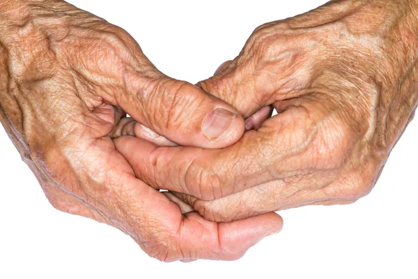 Az idős asszony keze — Stock Fotó