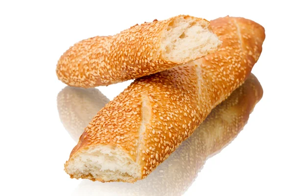 White bread with sesame — Stock Photo, Image