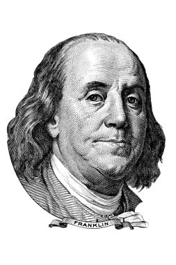 Benjamin Franklin (head to the left) clipart