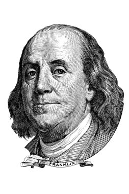 Benjamin Franklin (head to the right) clipart