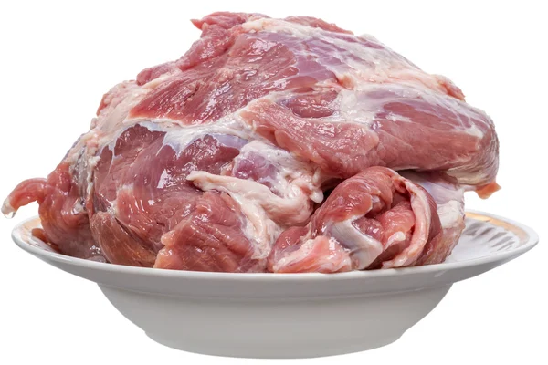 Fresh meat on the plate — Stock Photo, Image