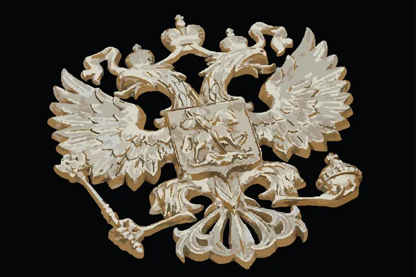 Bronzo Stato emblema della Russia (vettore ) — Vettoriale Stock