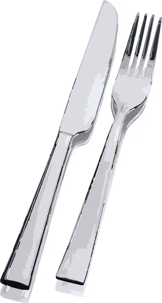 Tenedor y cuchillo (vector ) — Archivo Imágenes Vectoriales