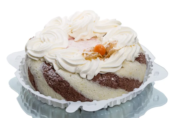 Biscuit cream cake — Stock Photo, Image