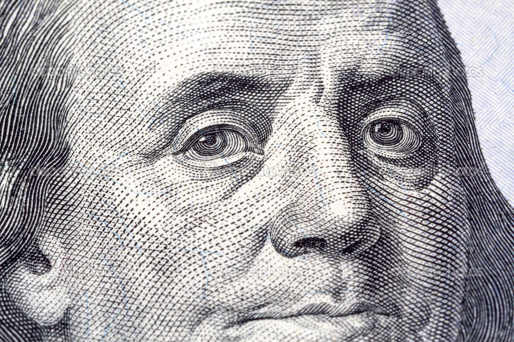 Portrait of Benjamin Franklin close-up
