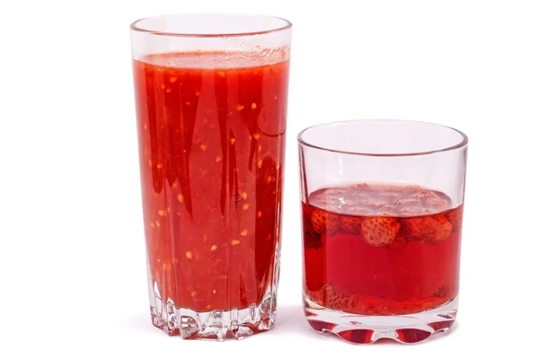 Tomato juice and strawberry compote — Stock Photo, Image