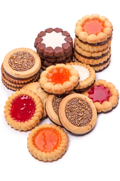 Montón de galletas redondas — Foto de Stock