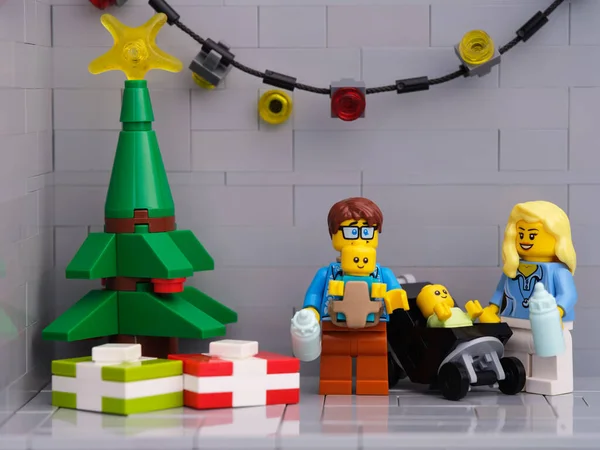 Tambov Russische Federatie December 2021 Een Lego Familie Vader Moeder — Stockfoto