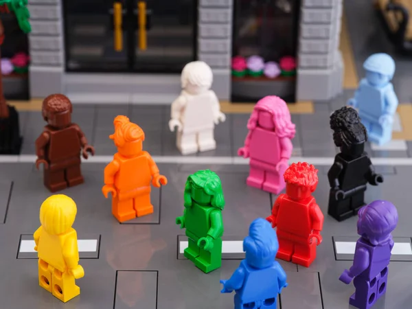 Tambov Federação Russa Fevereiro 2022 Onze Minifiguras Monocromáticas Lego Uma — Fotografia de Stock