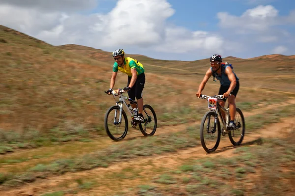 Adventure mountain bike competition — Stock Photo, Image