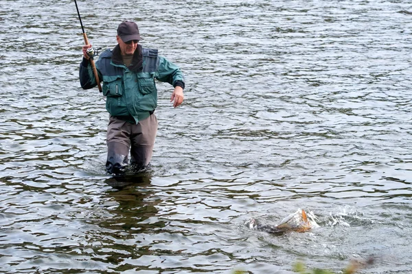 Pesca in Mongolia — Foto Stock