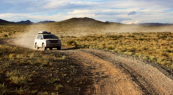 Car on road in the Mongolia — Stock Photo, Image