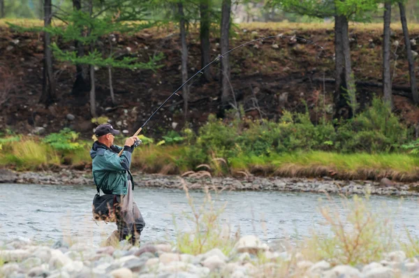 Pesca en Mongolia — Foto de Stock