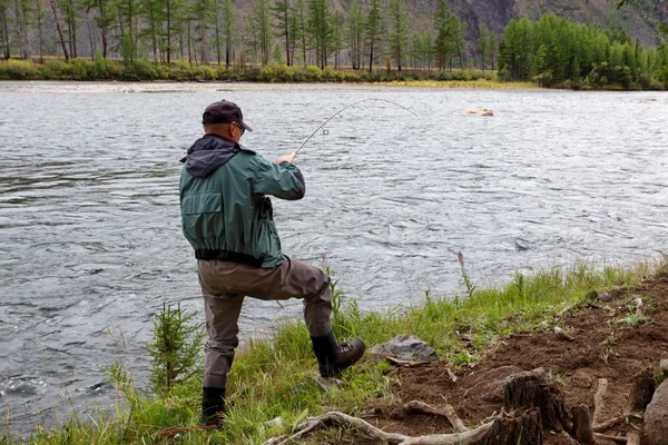 Fishing in the Mongolia — Stock Photo, Image