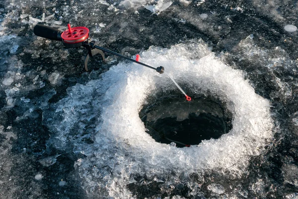 Pesca invernale — Foto Stock