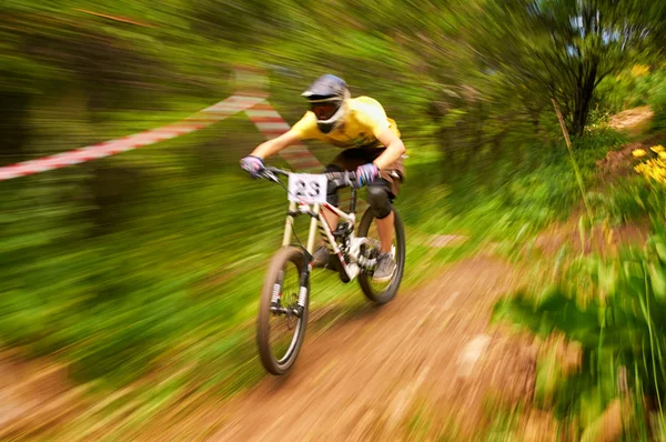 Extrem mountainbike-tävling — Stockfoto