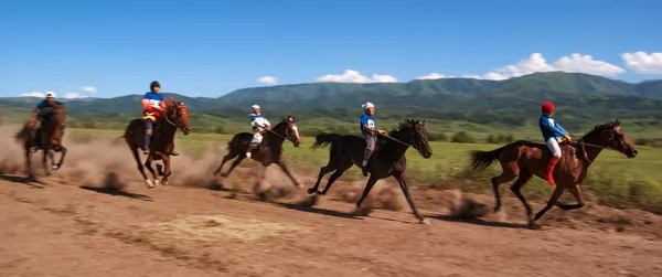Persaingan menunggang kuda Nomad — Stok Foto