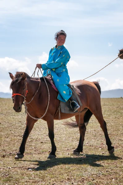 Caravane de chameaux en Mongolie — Photo