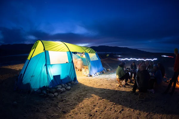 Campamento nocturno — Foto de Stock