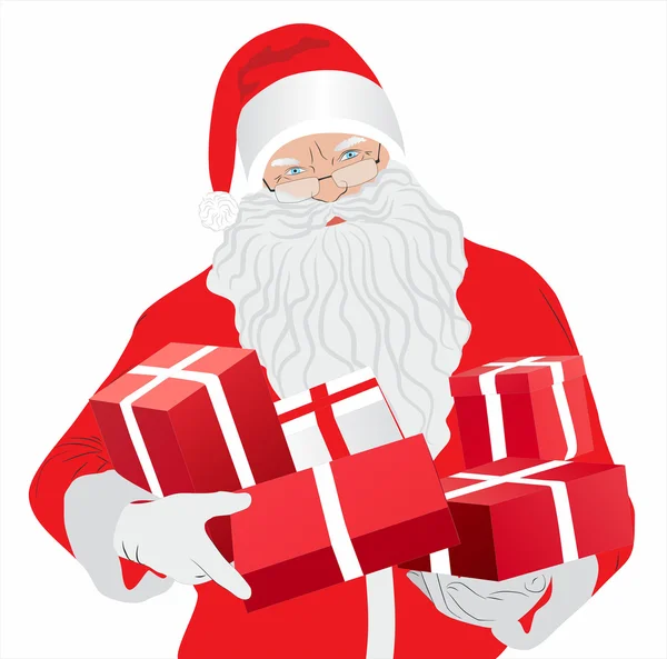 Santa Claus avec des cadeaux — Photo