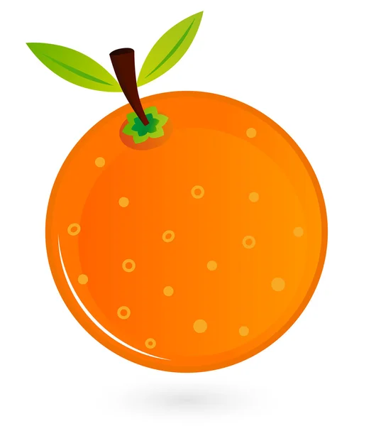 Fruto naranja aislado sobre blanco — Vector de stock