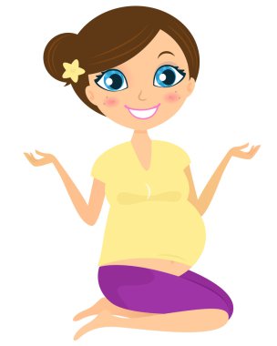 hamile yoga kadın hiçbir beyaz izole