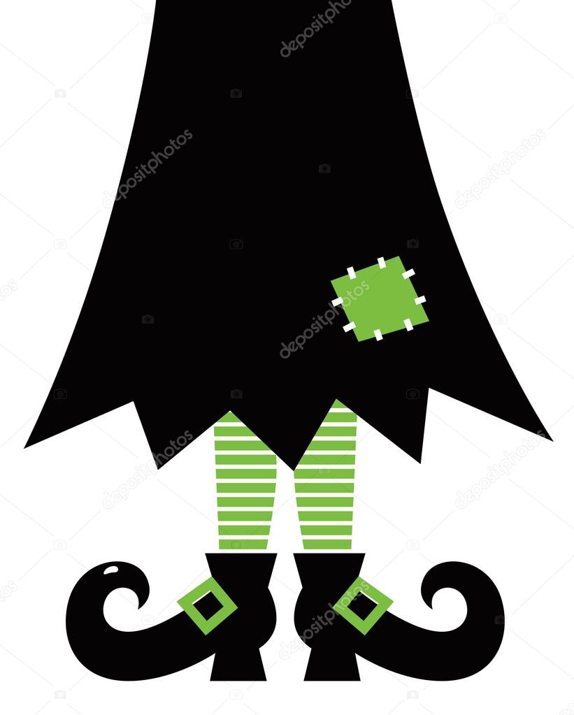 Retro Halloween Witch isolated on white