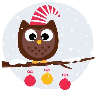 Download Christmas Owl Free Vector Eps Cdr Ai Svg Vector Illustration Graphic Art