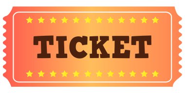 retro turuncu vektör kupon üzerinde beyaz izole