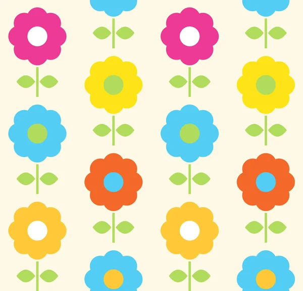 Ontwerp met lente bloemen naadloze patroon vector — Stockvector