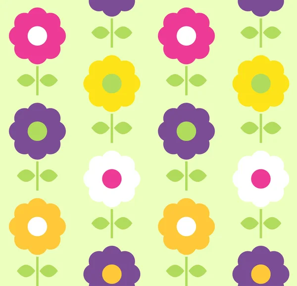 Våren blomma seamless mönster vektor design — Stock vektor
