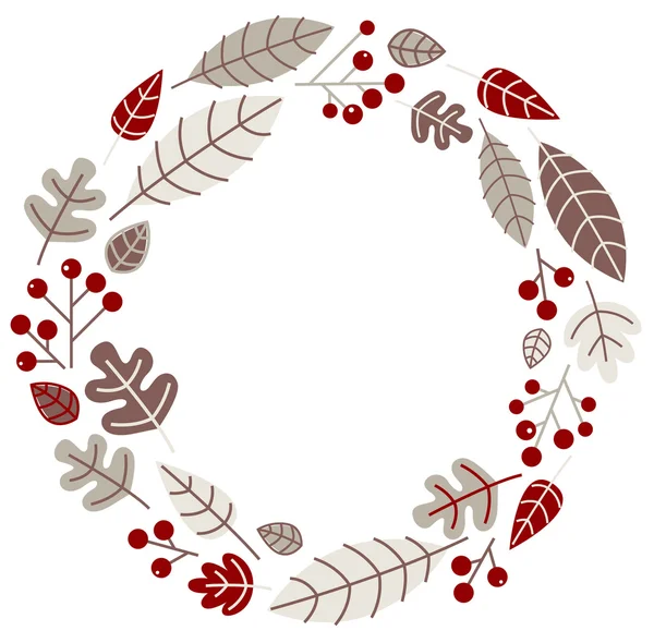 Couronne de Noël rétro vacances isolé sur blanc — Image vectorielle
