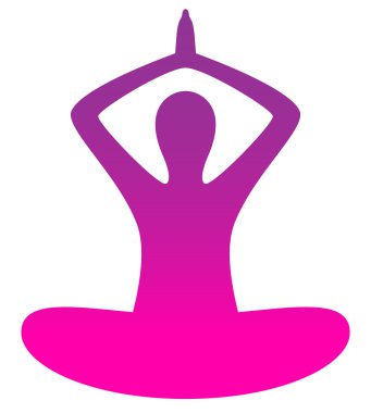 beyaz izole kadın excercising yoga siluet