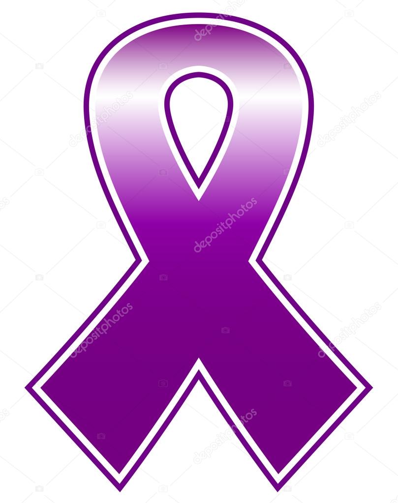 Purple ribbon isolated on white background Vector Image