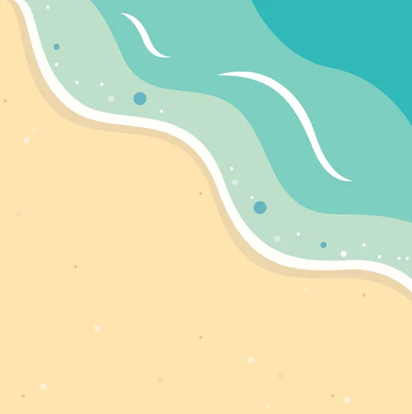 Fond de plage d'été avec espace de copie — Image vectorielle