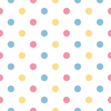 Colorful polka dot pattern in pastel colors
