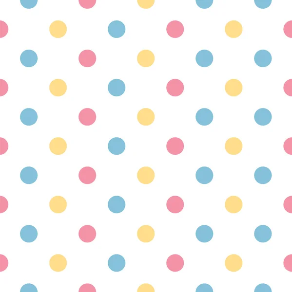 Colorful polka dot pattern in pastel colors — Stok Vektör