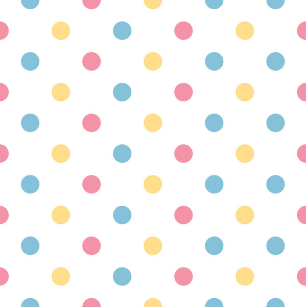 Colorful polka dot pattern in pastel colors