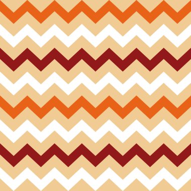 Şükran turuncu, beyaz ve kahverengi sorunsuz chevron desen