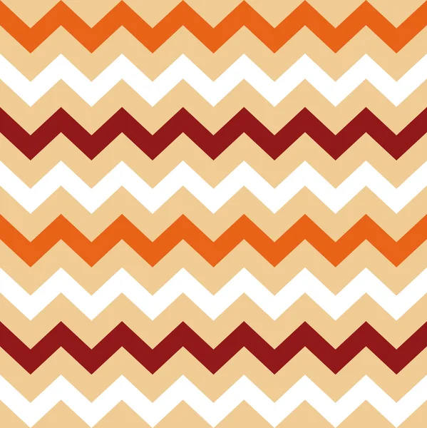 Thanksgiving Orange, White and Brown seamless Chevron pattern — Stock Vector