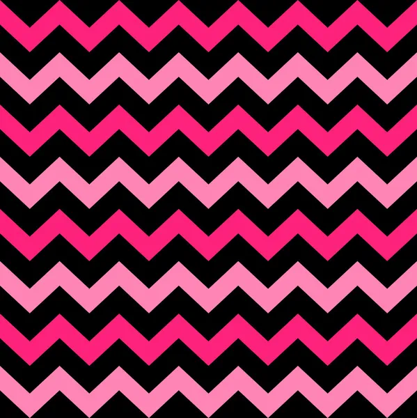 かわいいシェブロンシームレスパターン(ブラックとピンク) ) — ストックベクタ