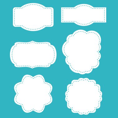 siyah arka plan üzerine izole vintage etiketleri kümesi