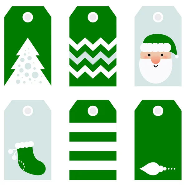 Cute modern Christmas holiday gift tags printables — Stock Vector