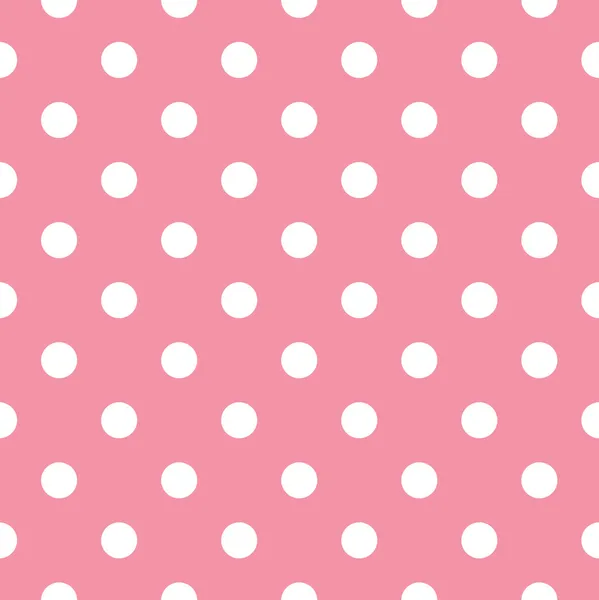 गुलाबी पोलका डॉट अखंड नमुना डिझाइन — स्टॉक व्हेक्टर