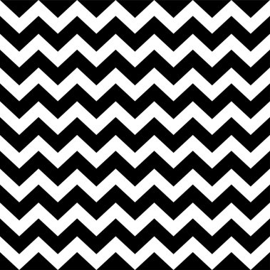 Zig zag basit desen - siyah beyaz