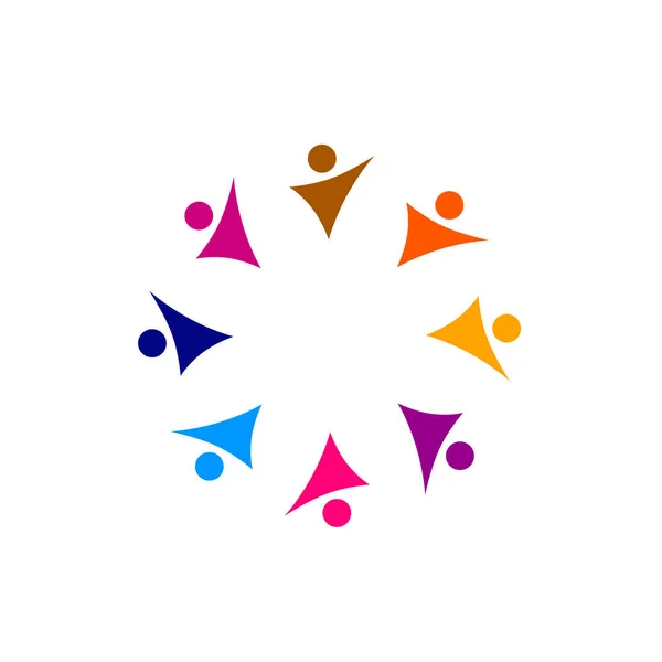 Personnes Ensembles Signe Symbole Art Logo Isolé Sur Blanc — Image vectorielle