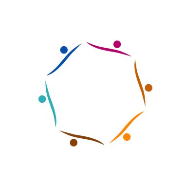 Basit İnsanlar Birlikte Tasarım beyazda izole