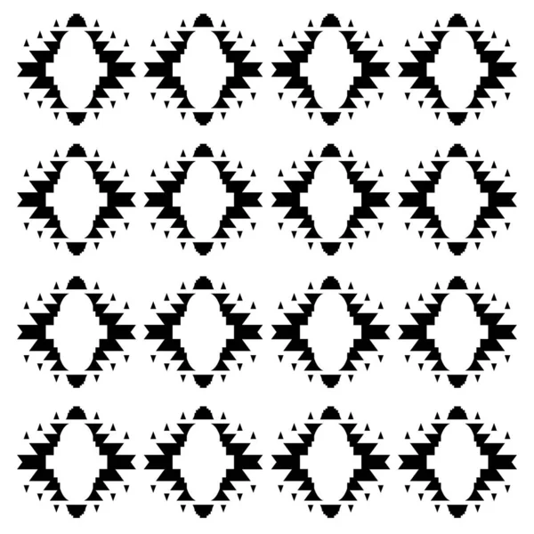 Bloques Conception Simples Aztecs Black White Pattern — Image vectorielle