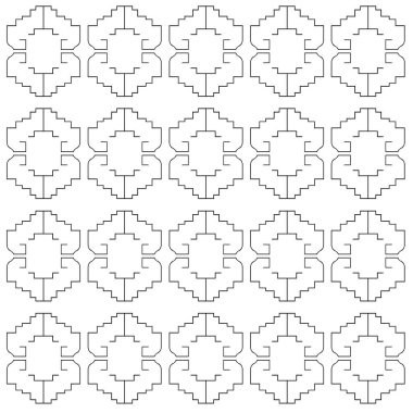 Lüks Tasarım Süslemeleri, Aztekler Siyah Beyaz Desen, Doku, Arkaplan