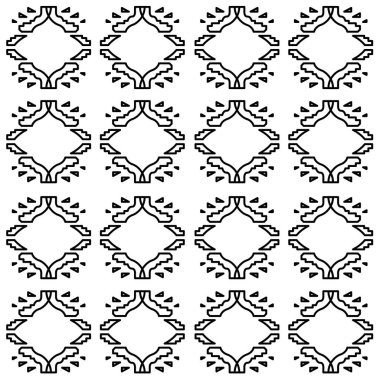 Lüks Tasarım Süslemeleri, Aztekler Siyah Beyaz Desen, Doku, Arkaplan